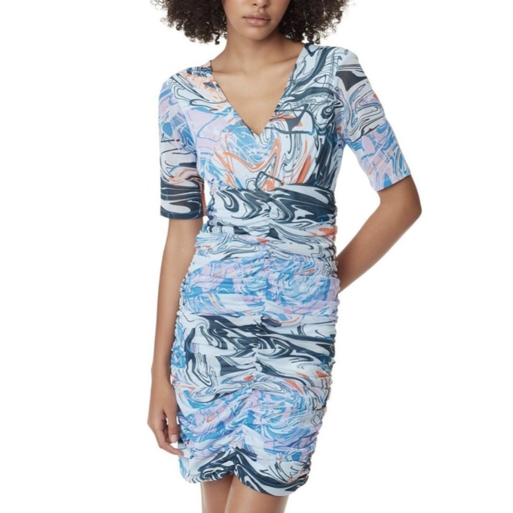 Short Sleeve Pull-On Mesh Dress